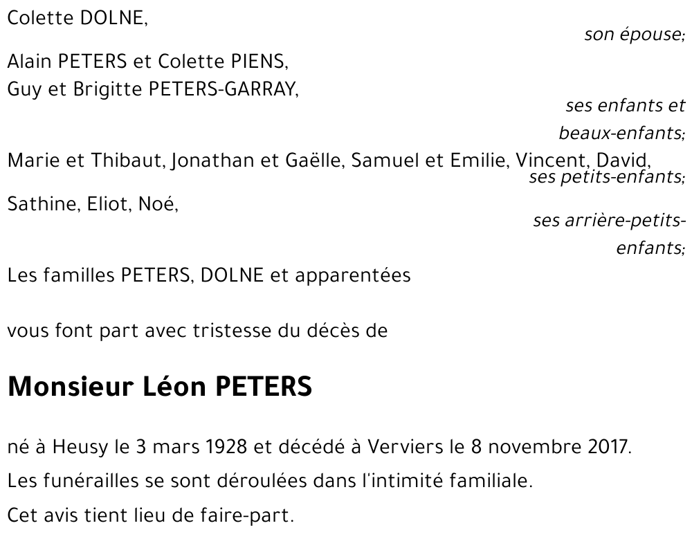 Léon PETERS