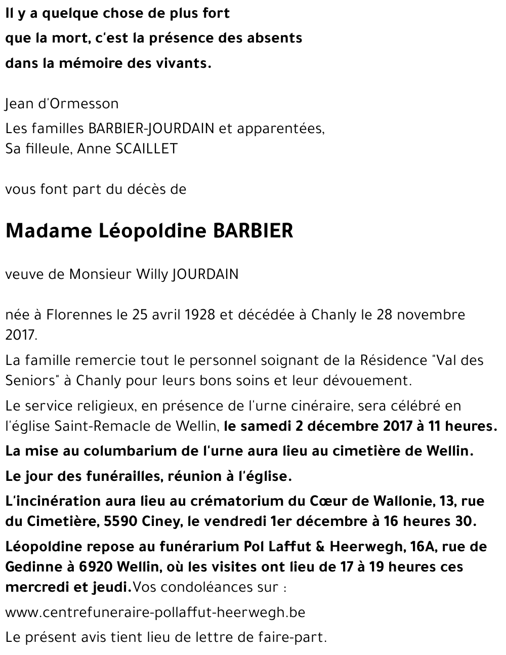 Léopoldine BARBIER