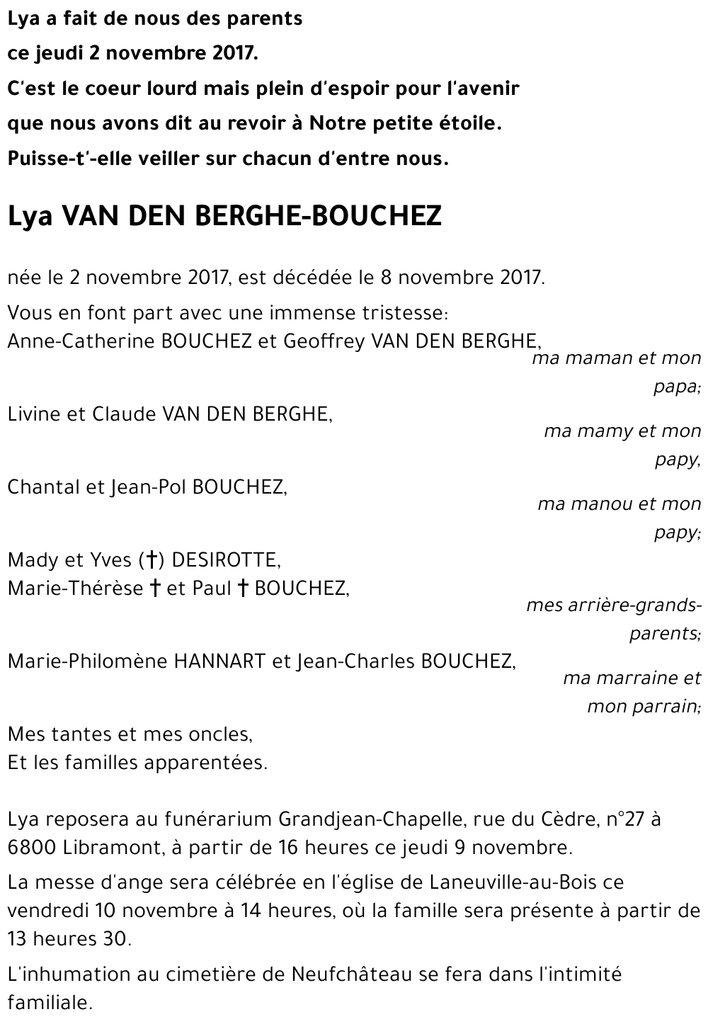 Lya VAN DEN BERGHE-BOUCHEZ