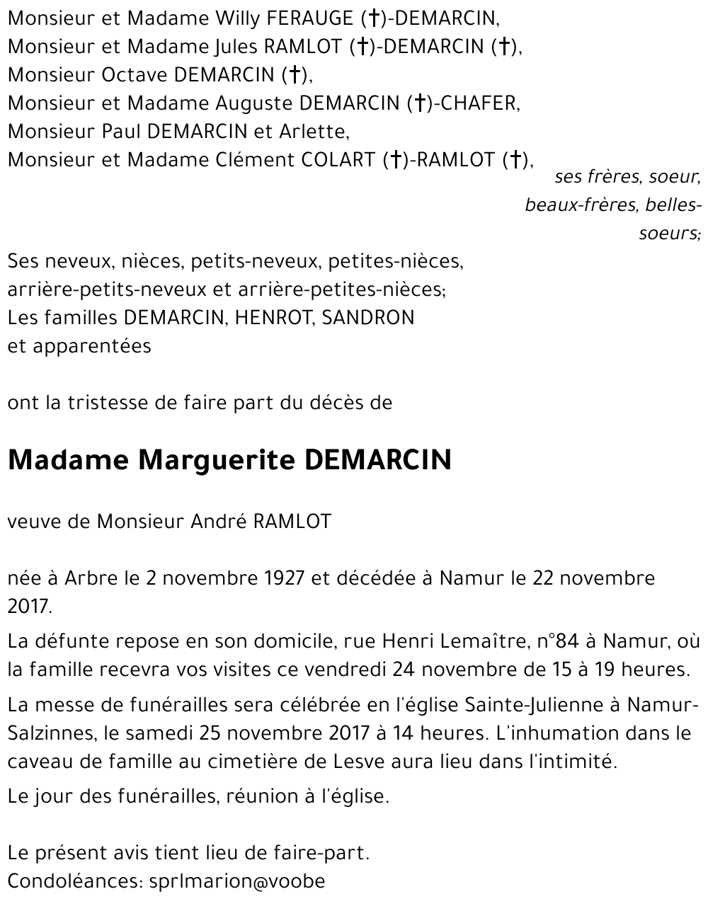 Marguerite DEMARCIN