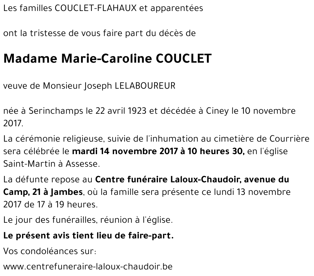 Marie-Caroline COUCLET