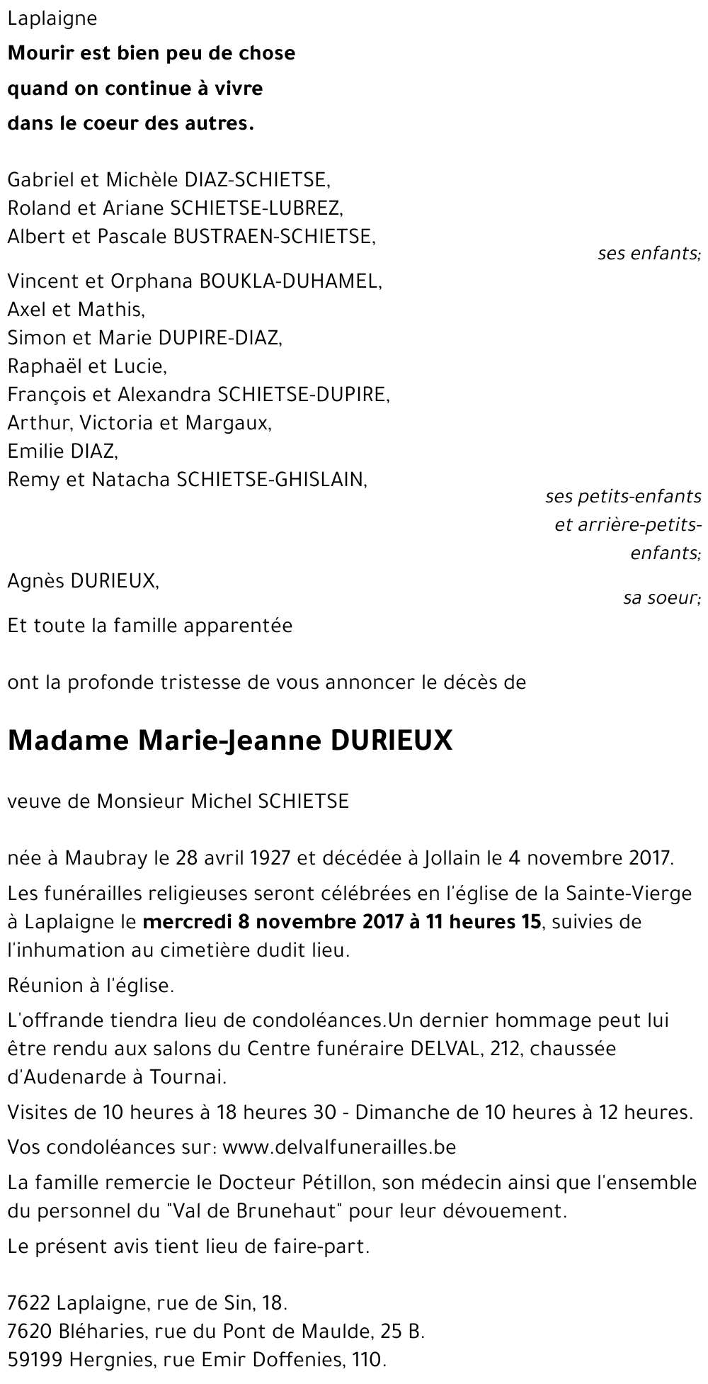 Marie-Jeanne DURIEUX