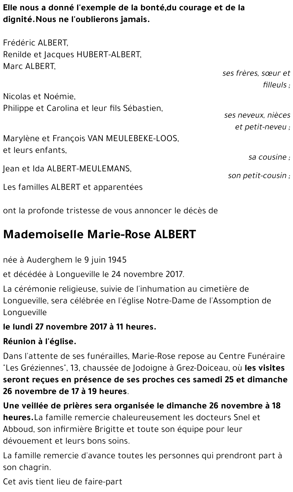 Marie-Rose ALBERT