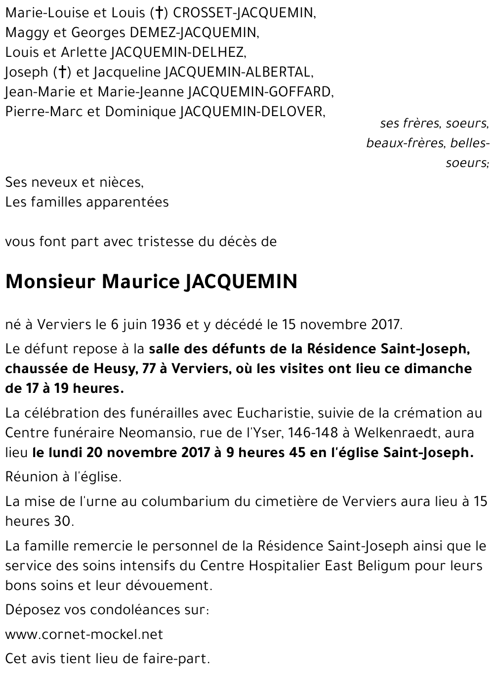 Maurice JACQUEMIN