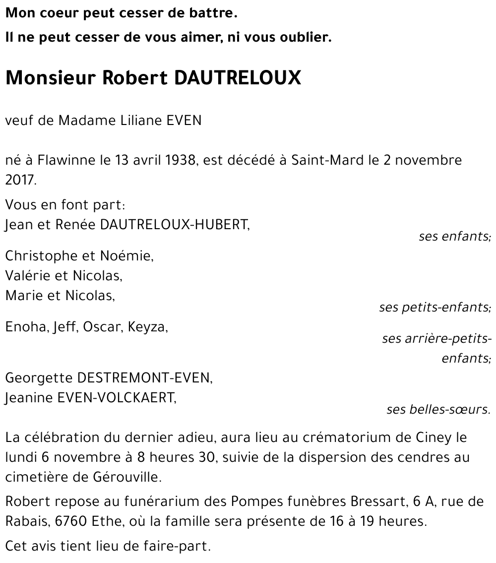 Robert DAUTRELOUX 