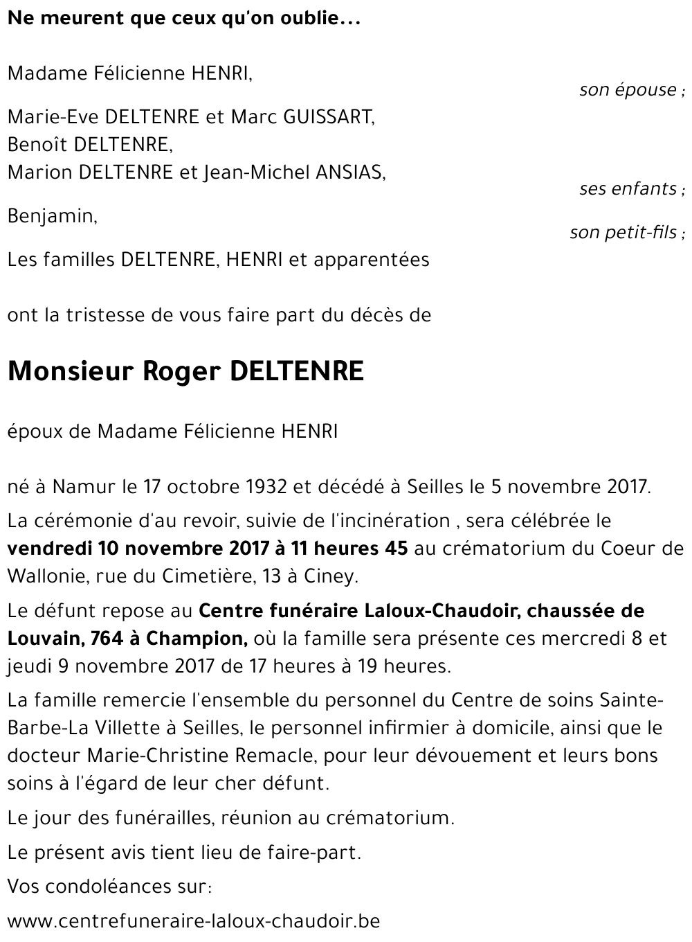 Roger DELTENRE