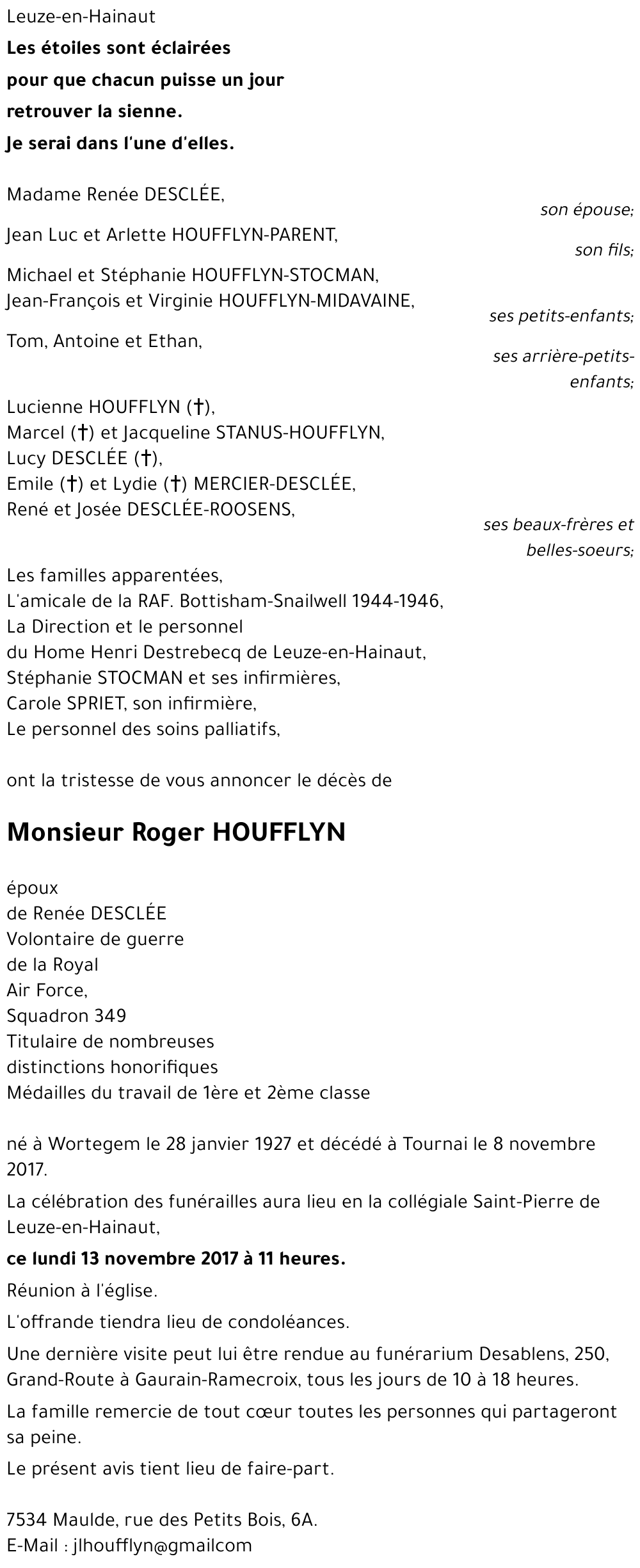 Roger HOUFFLYN