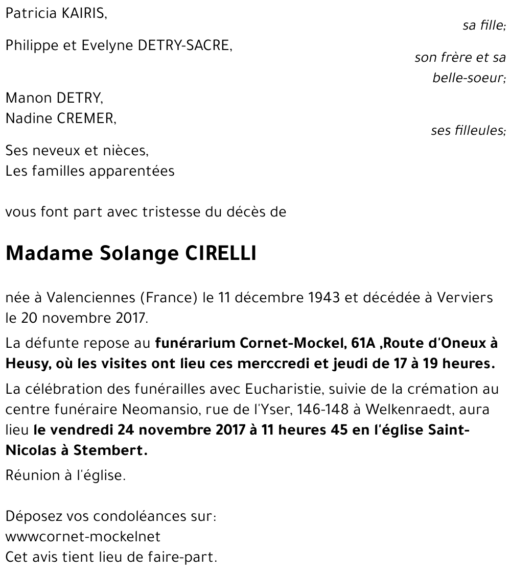 Solange CIRELLI
