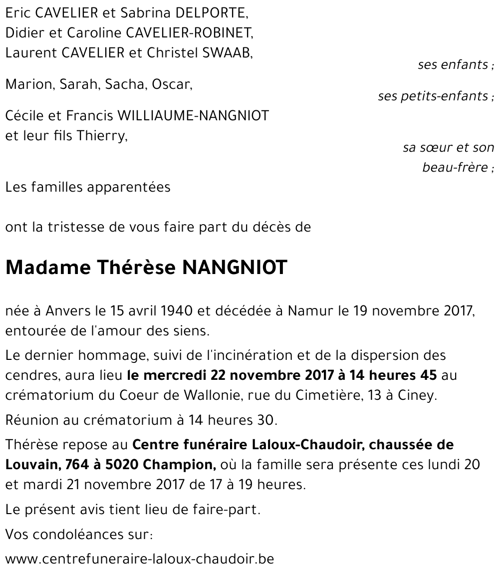 Thérèse NANGNIOT