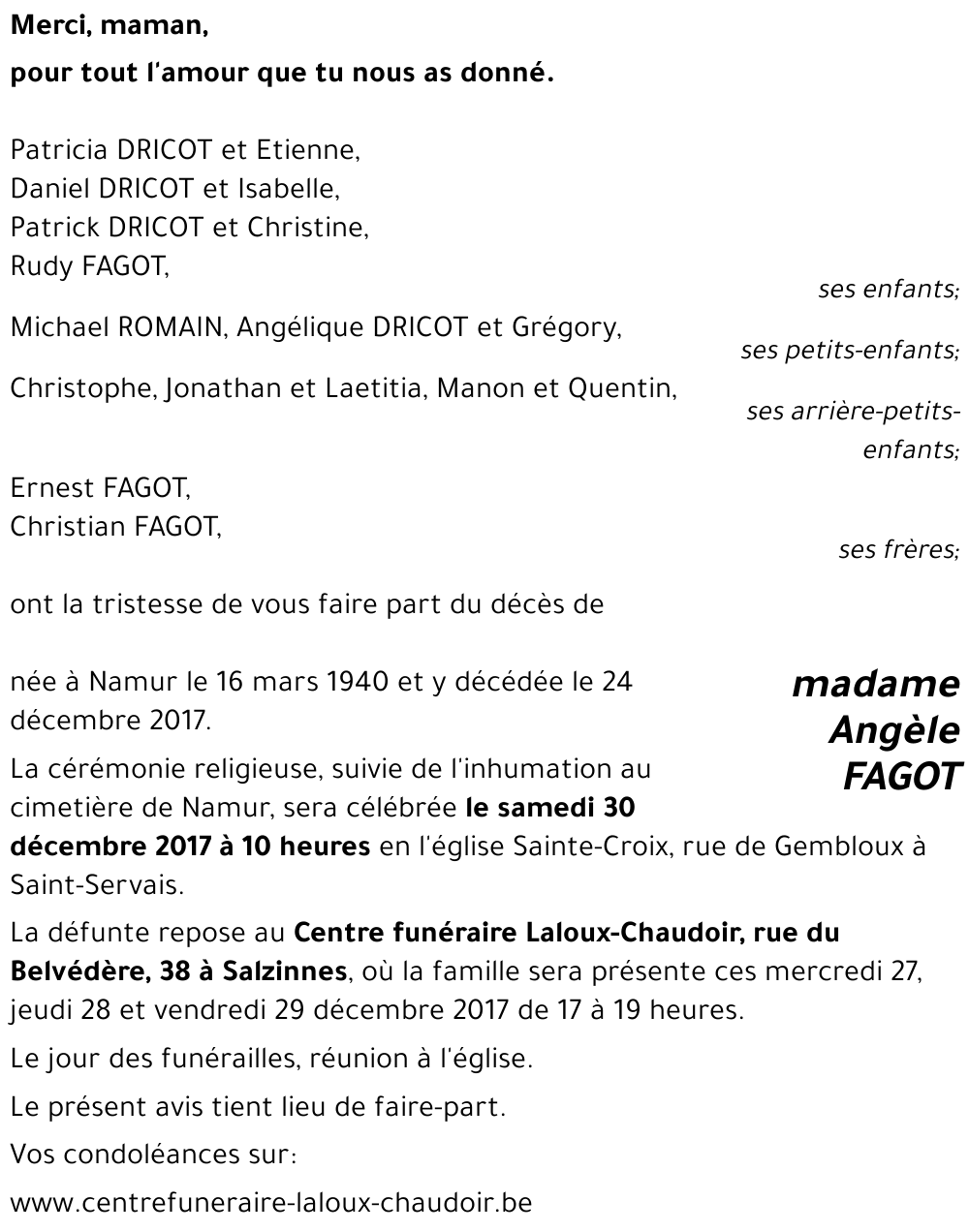 Angèle FAGOT