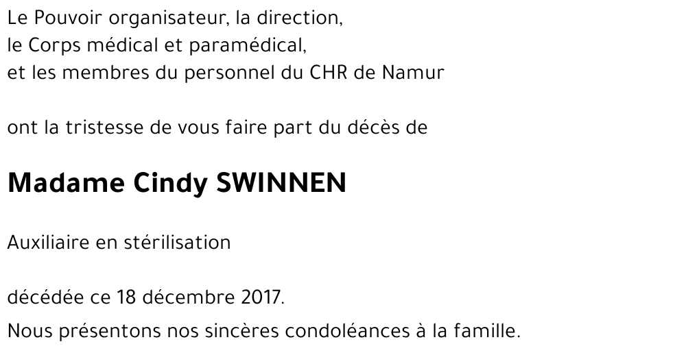 Cindy SWINNEN