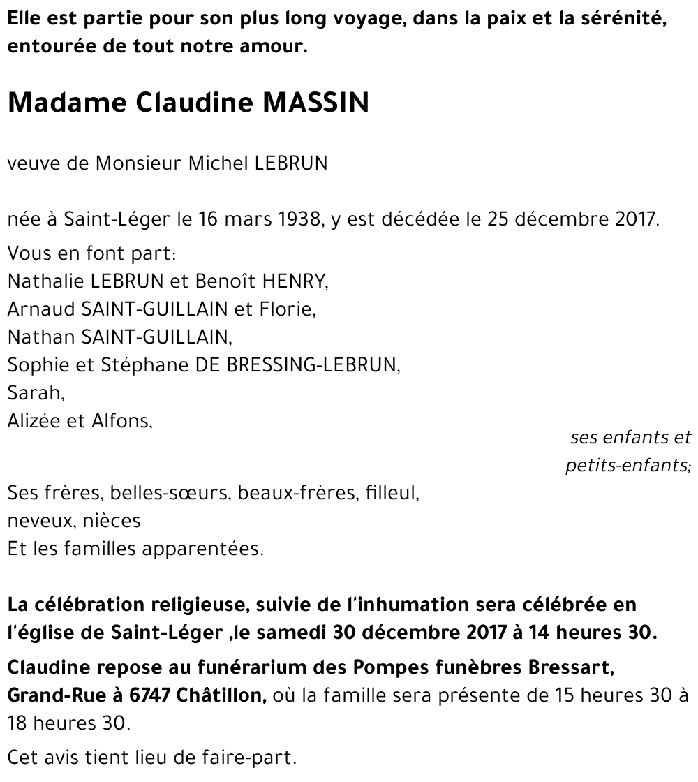 Claudine MASSIN 
