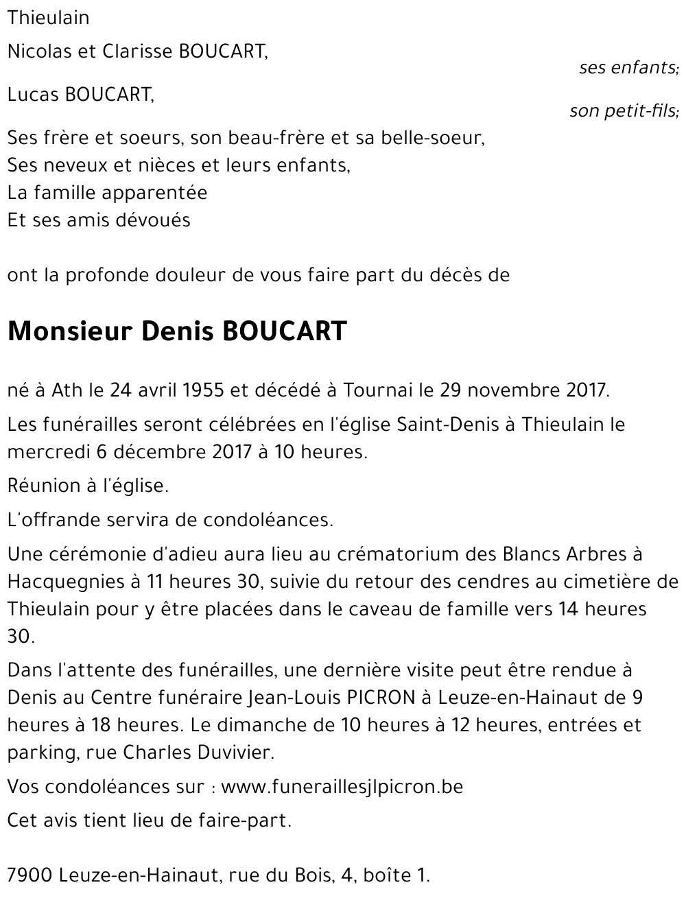 Denis BOUCART