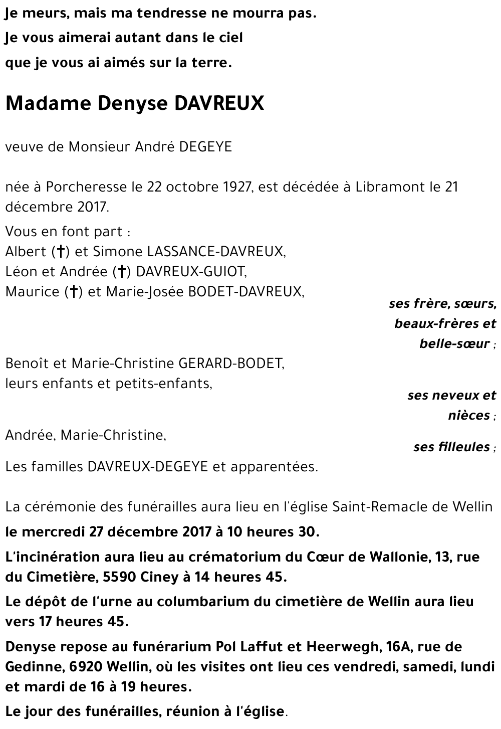 Denyse DAVREUX