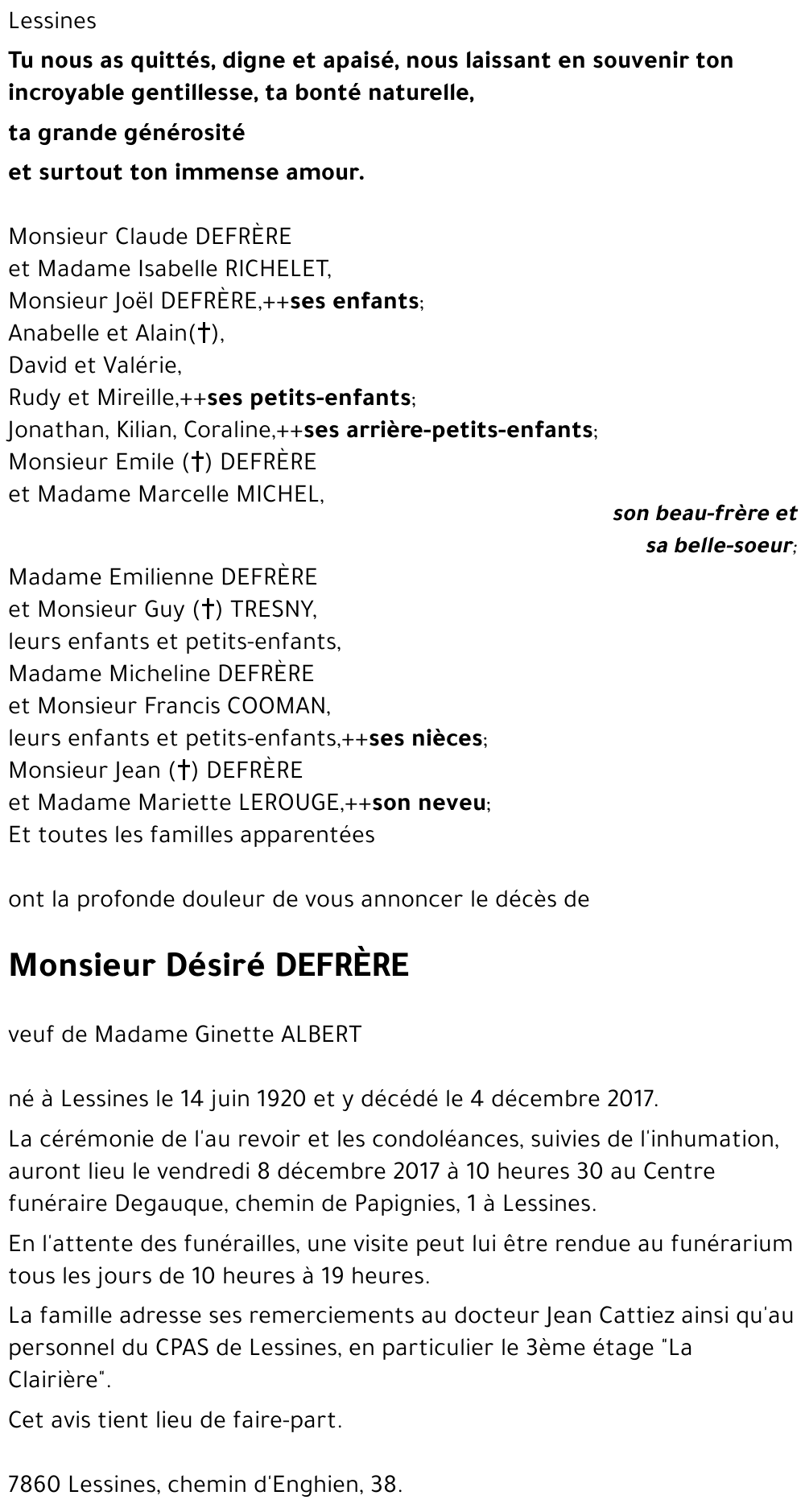 Désiré DEFRÈRE