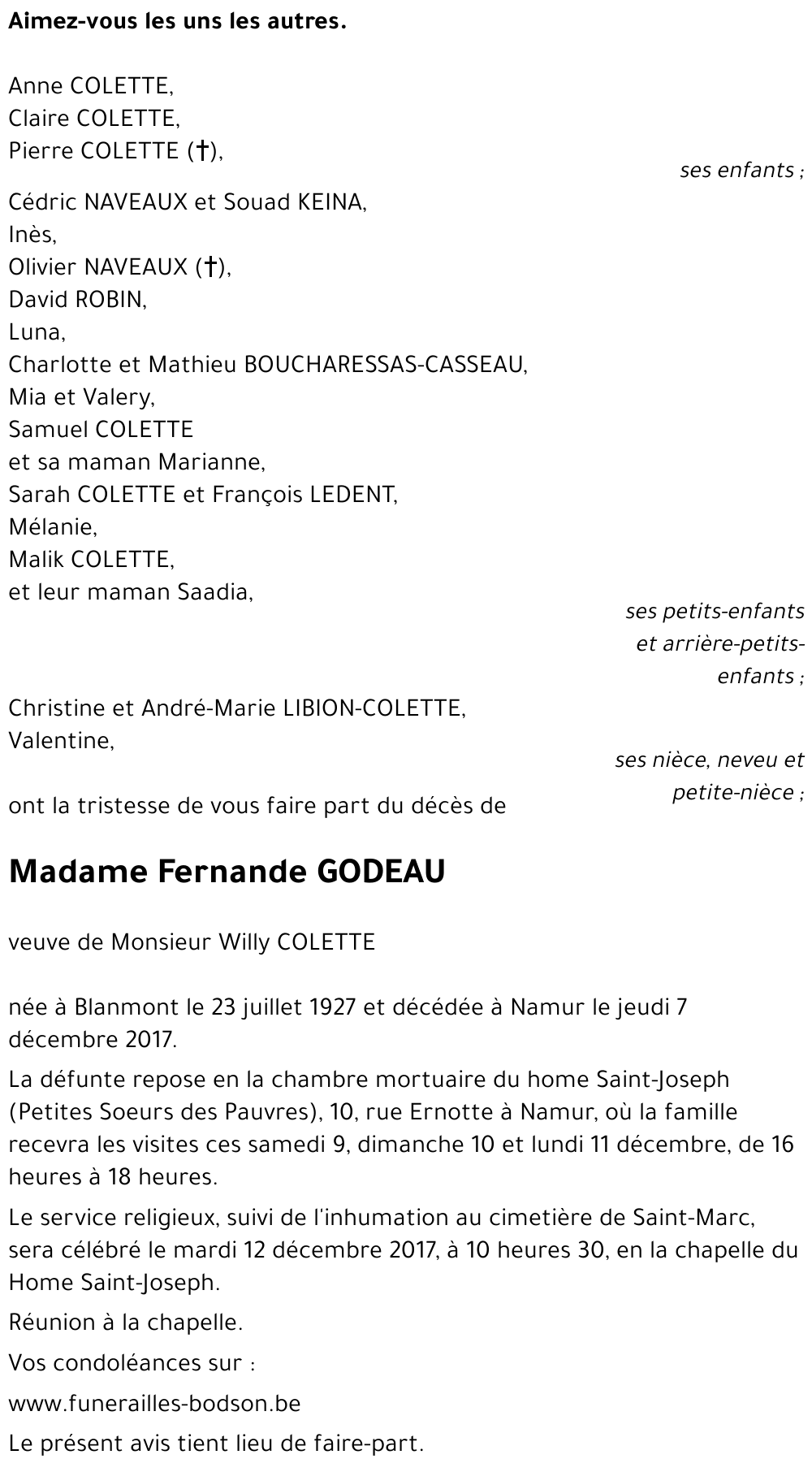 Fernande GODEAU