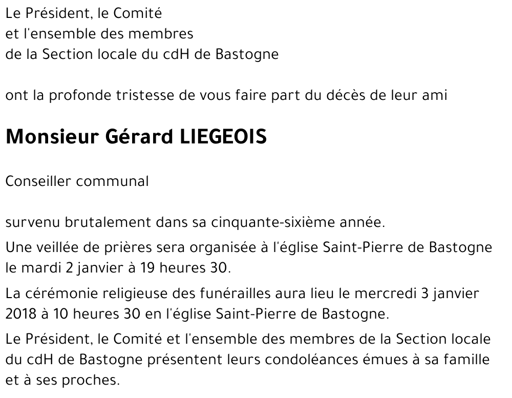 Gérard LIEGEOIS