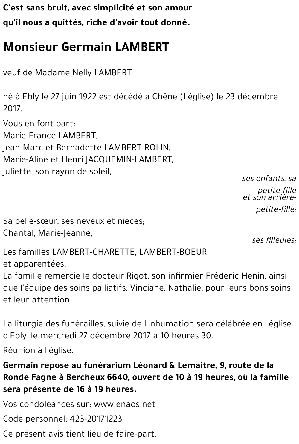 Germain LAMBERT