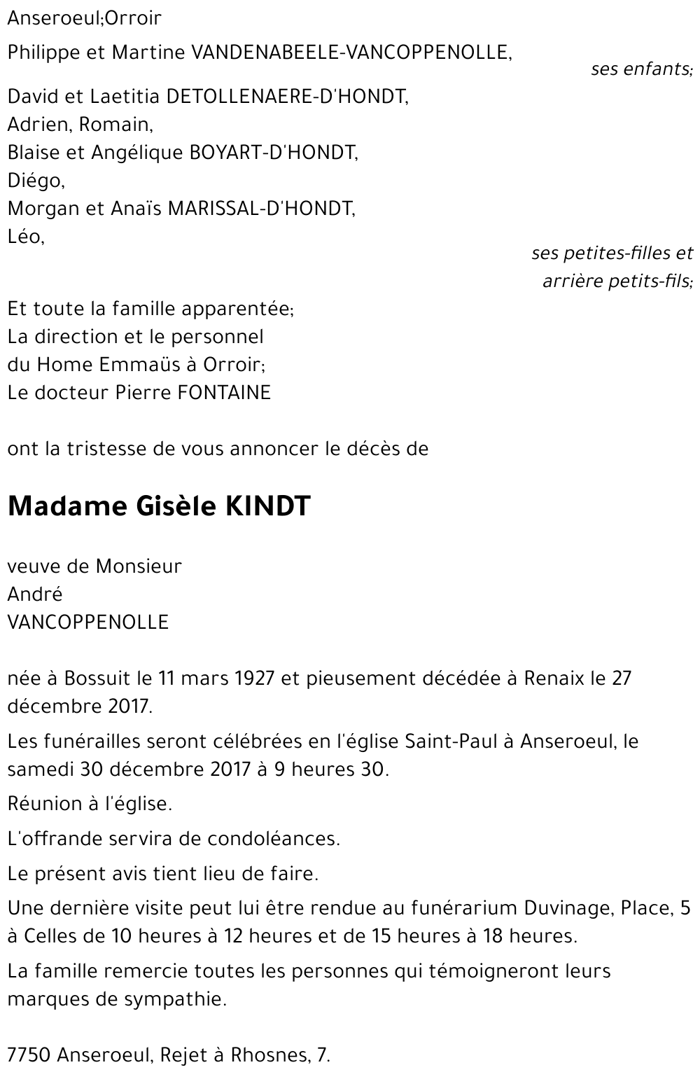 Gisèle KINDT