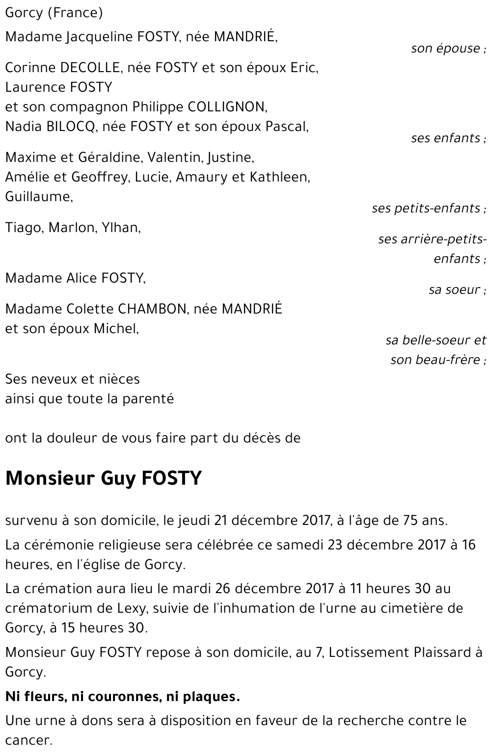 Guy FOSTY