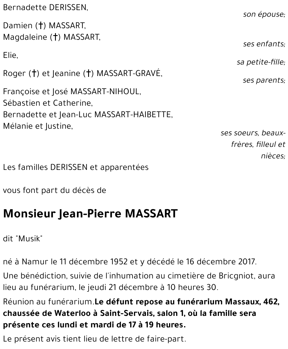 Jean-Pierre MASSART