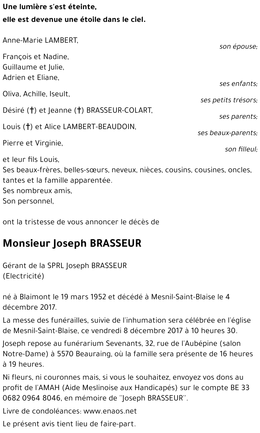 Joseph BRASSEUR