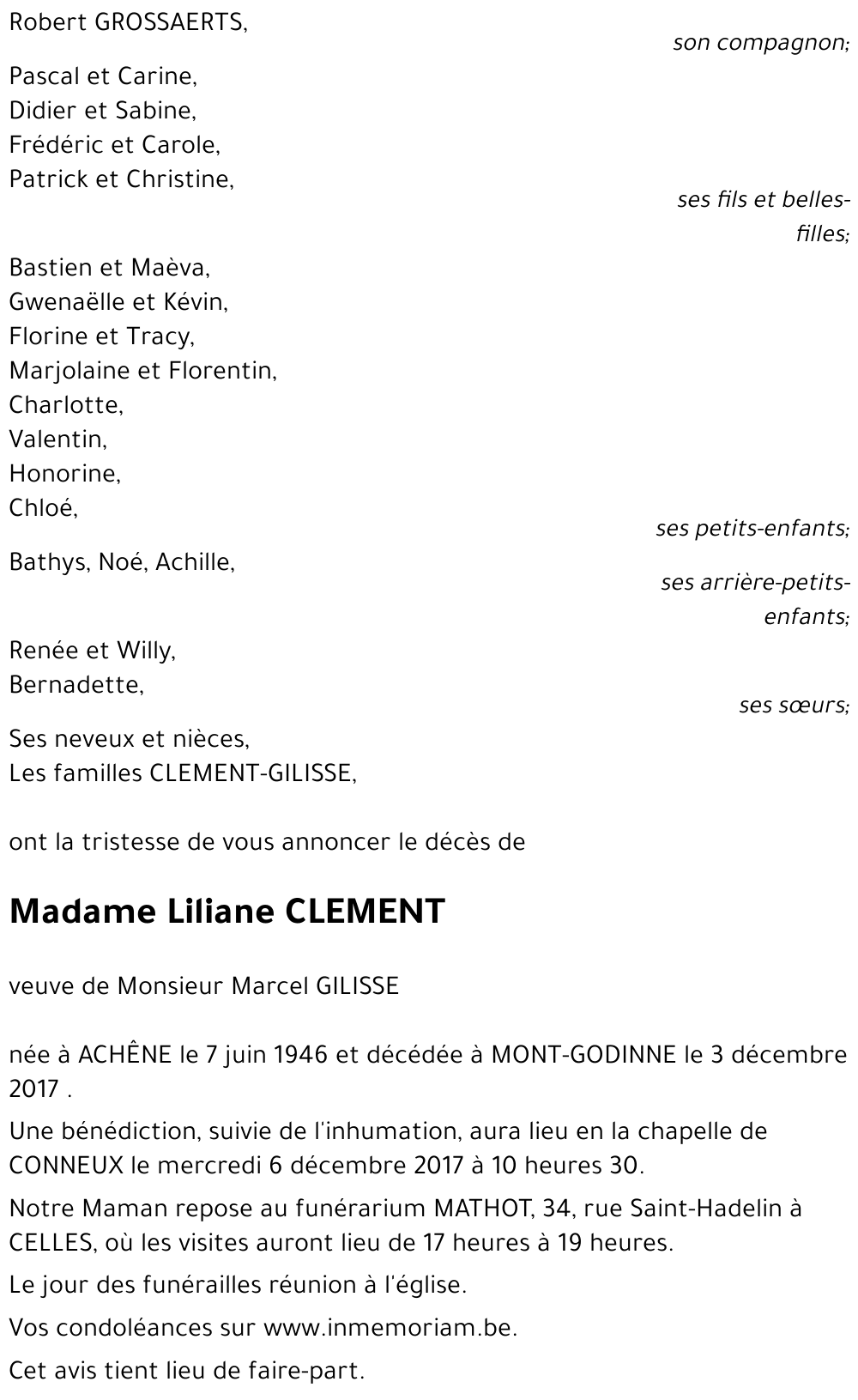 Liliane CLEMENT