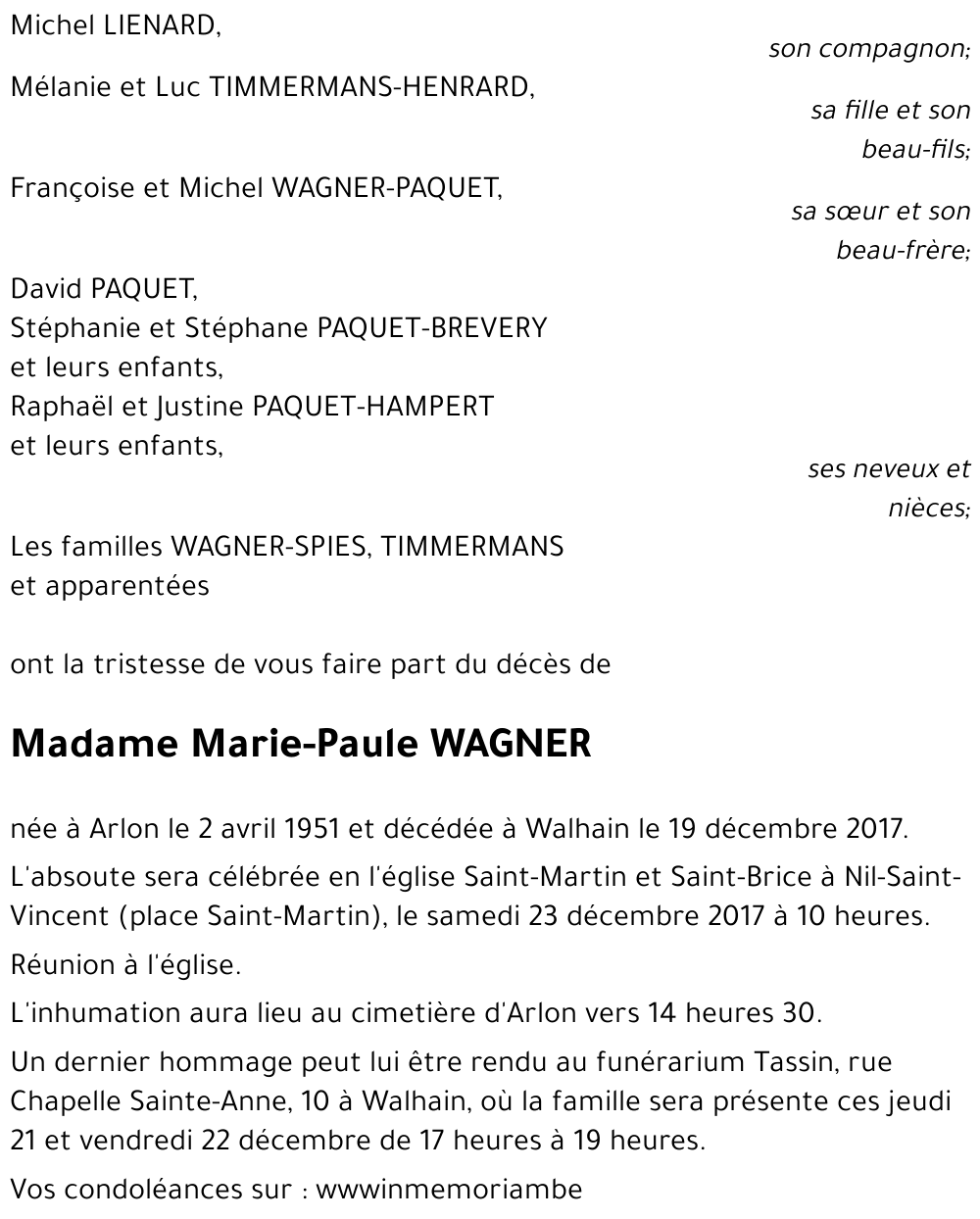 Marie-Paule WAGNER