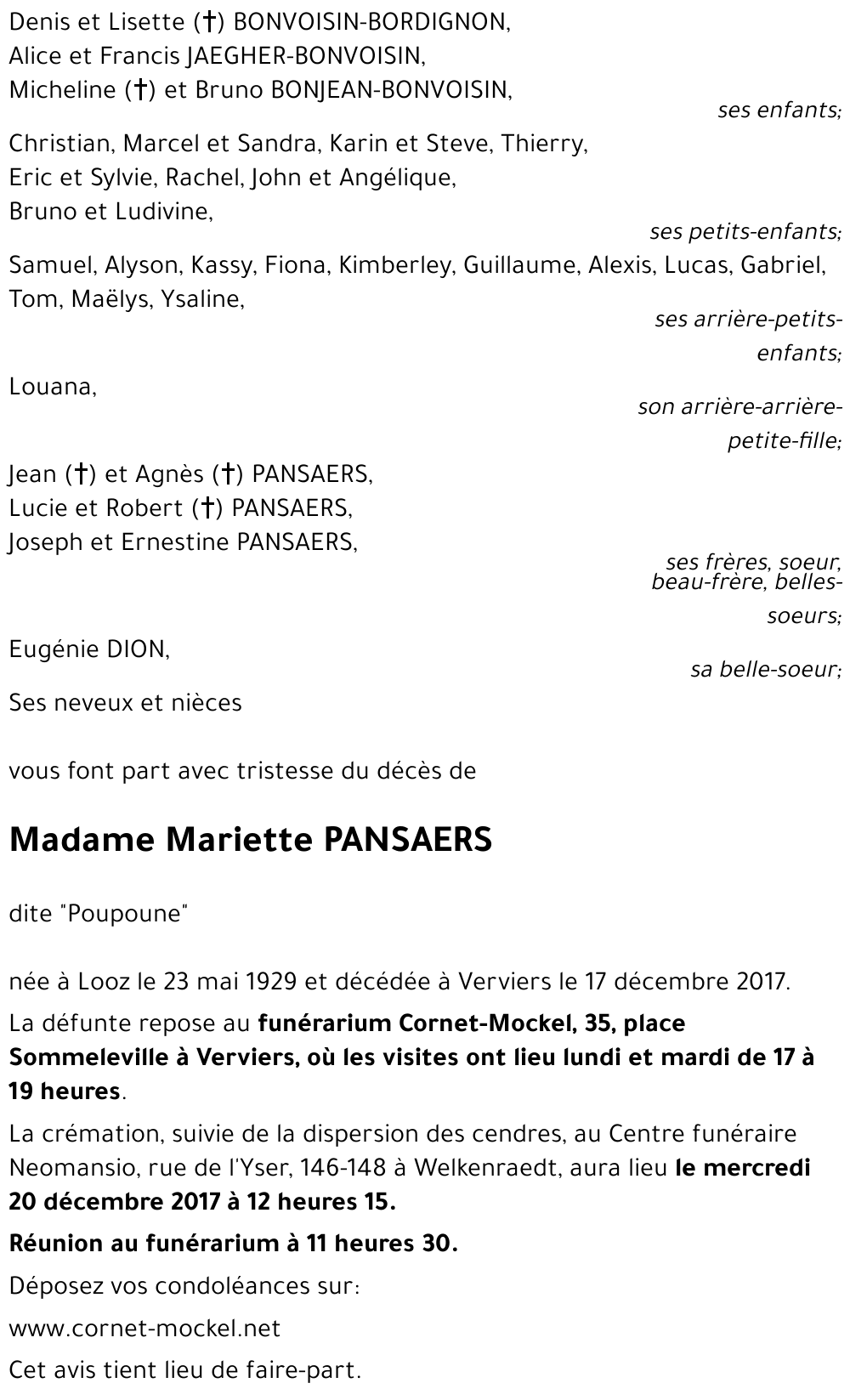 Mariette PANSAERS