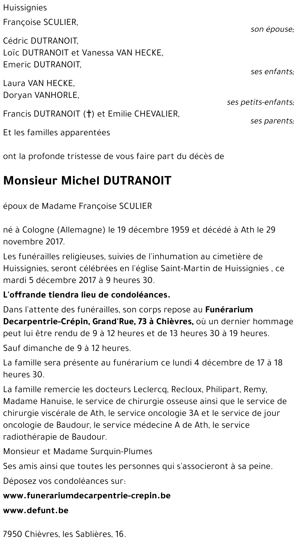 Michel DUTRANOIT