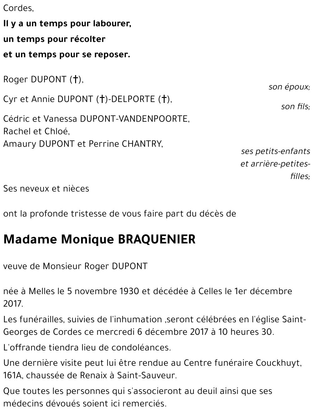 Monique Braquenier