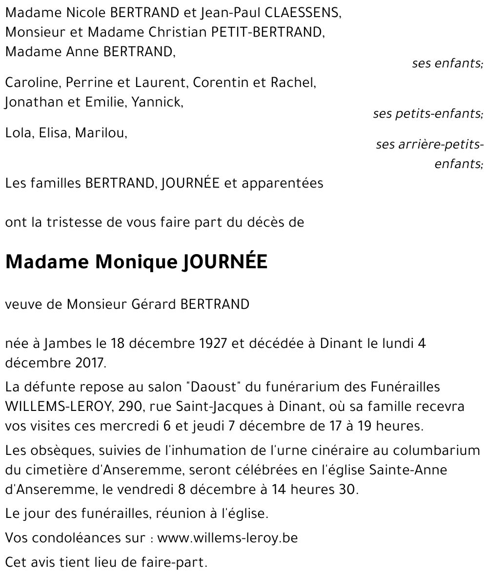 Monique JOURNÉE