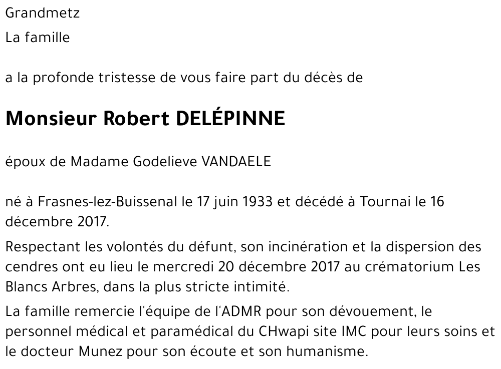 Robert DELéPINNE