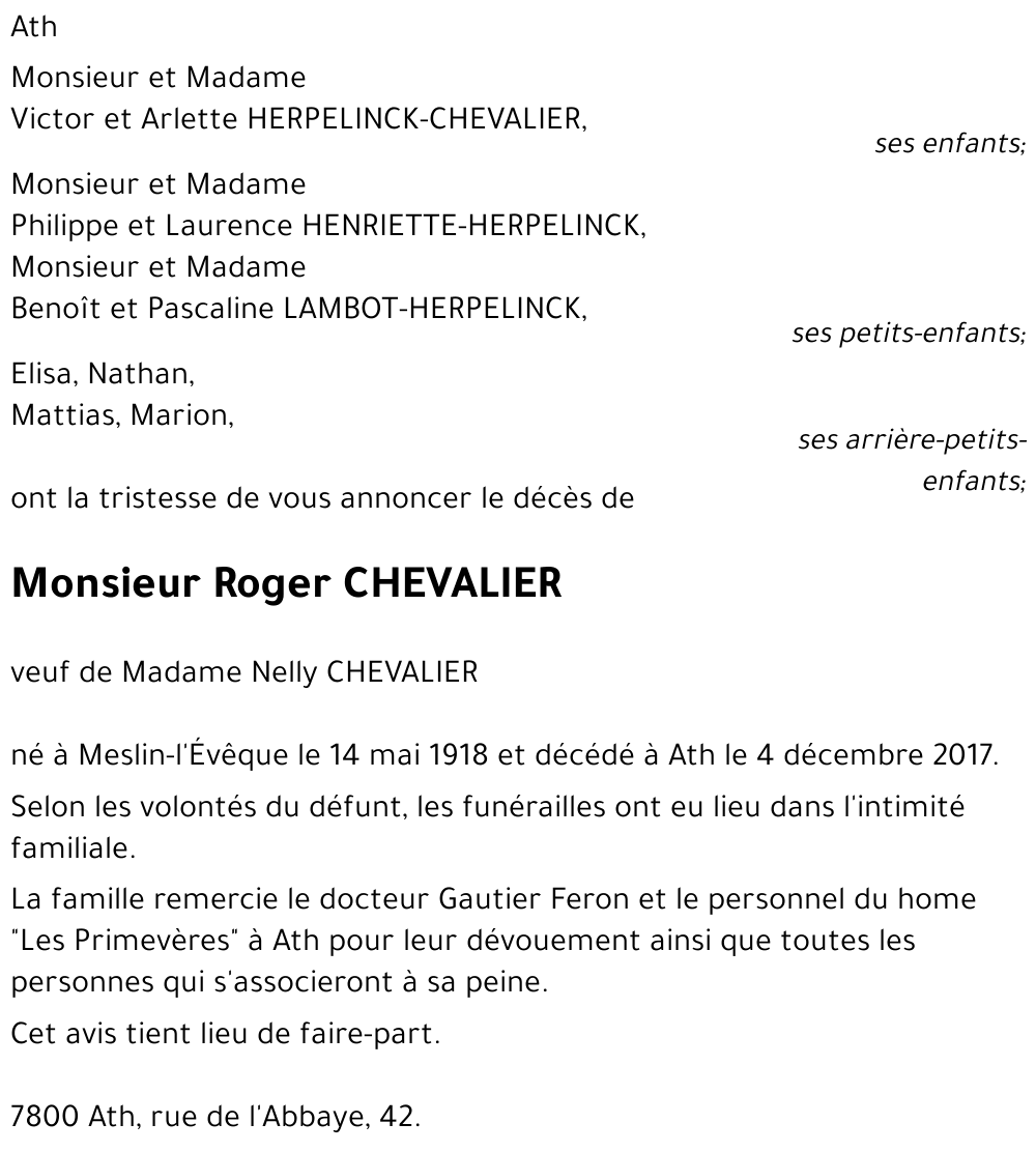 Roger CHEVALIER