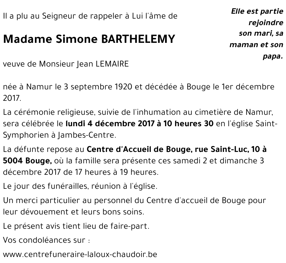 Simone BARTHELEMY