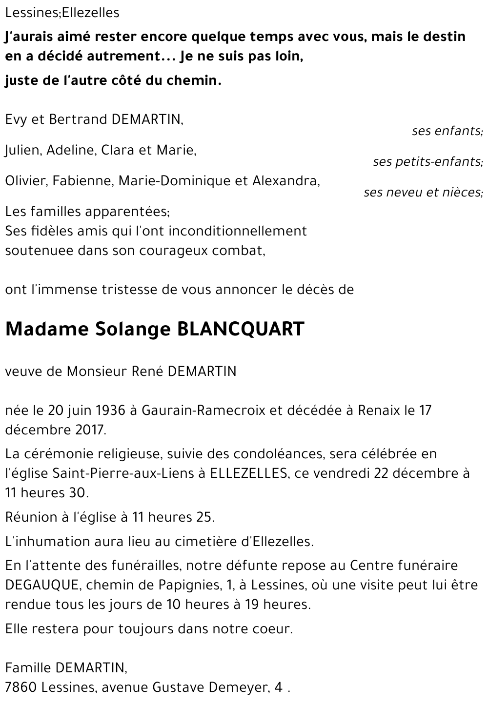 Solange BLANCQUART