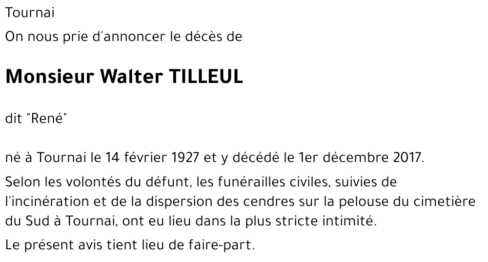 Walter TILLEUL