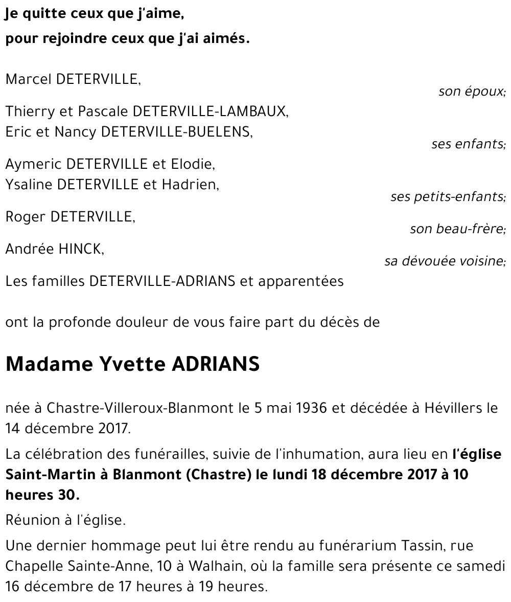 Yvette ADRIANS