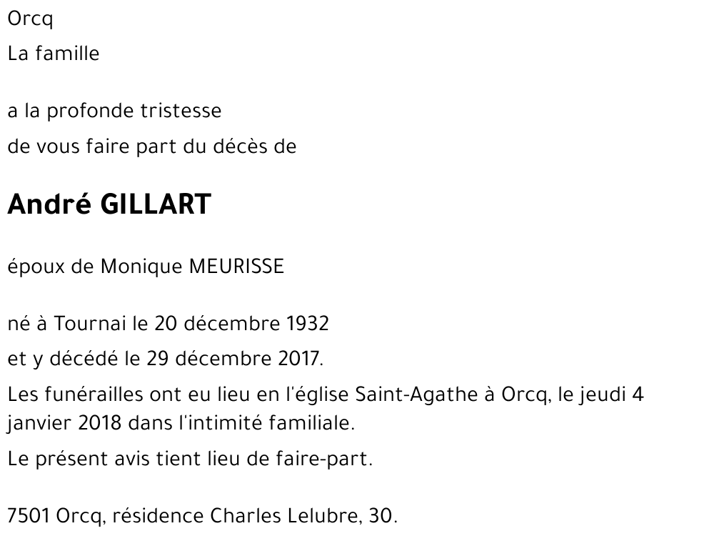 André GILLART