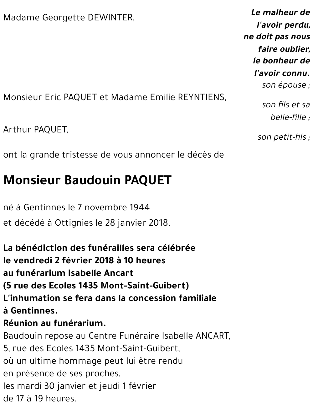 Baudouin PAQUET