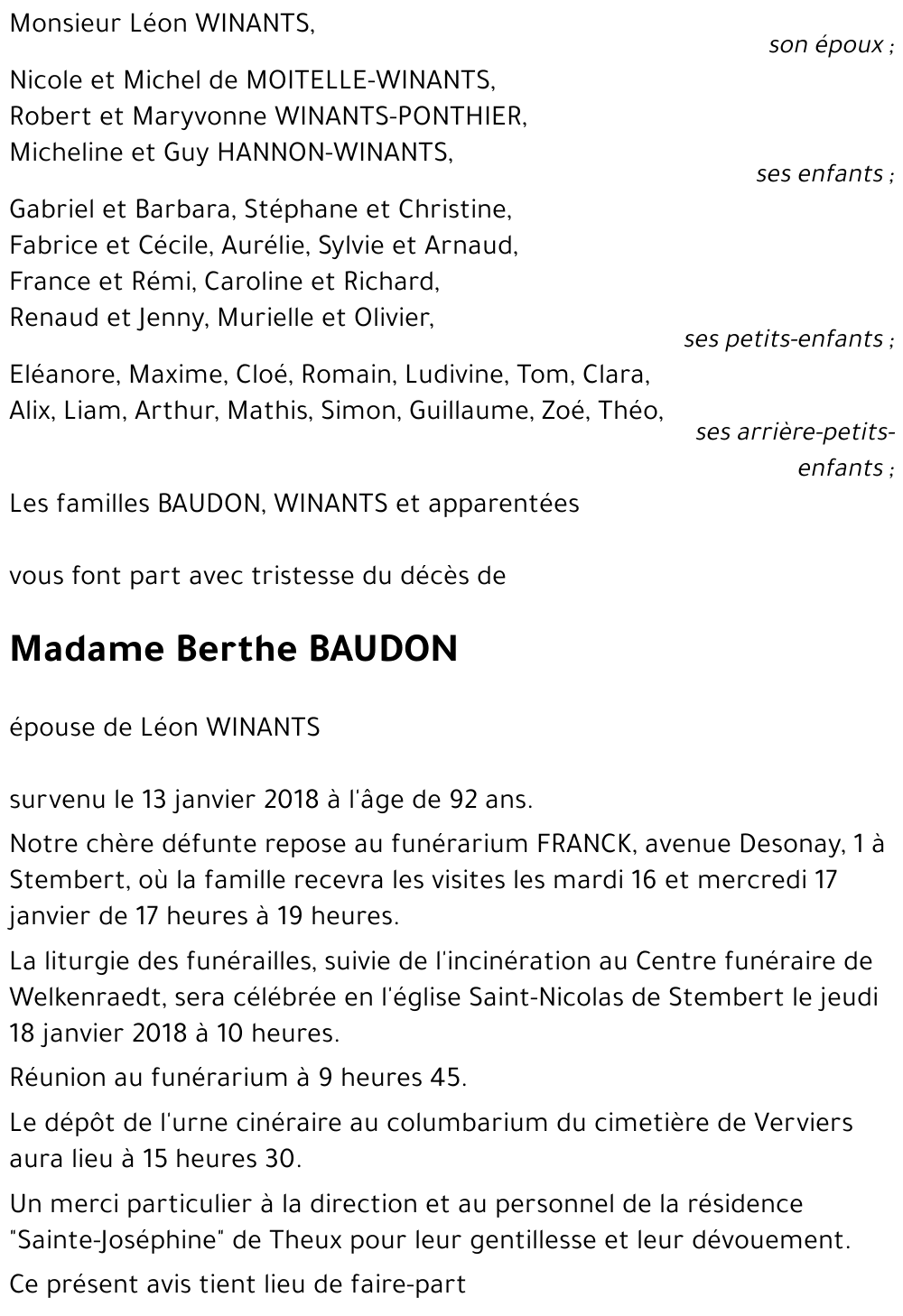 Berthe BAUDON