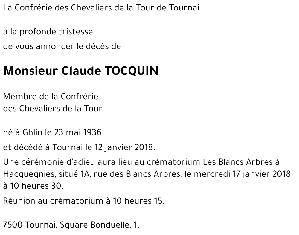 Claude TOCQUIN
