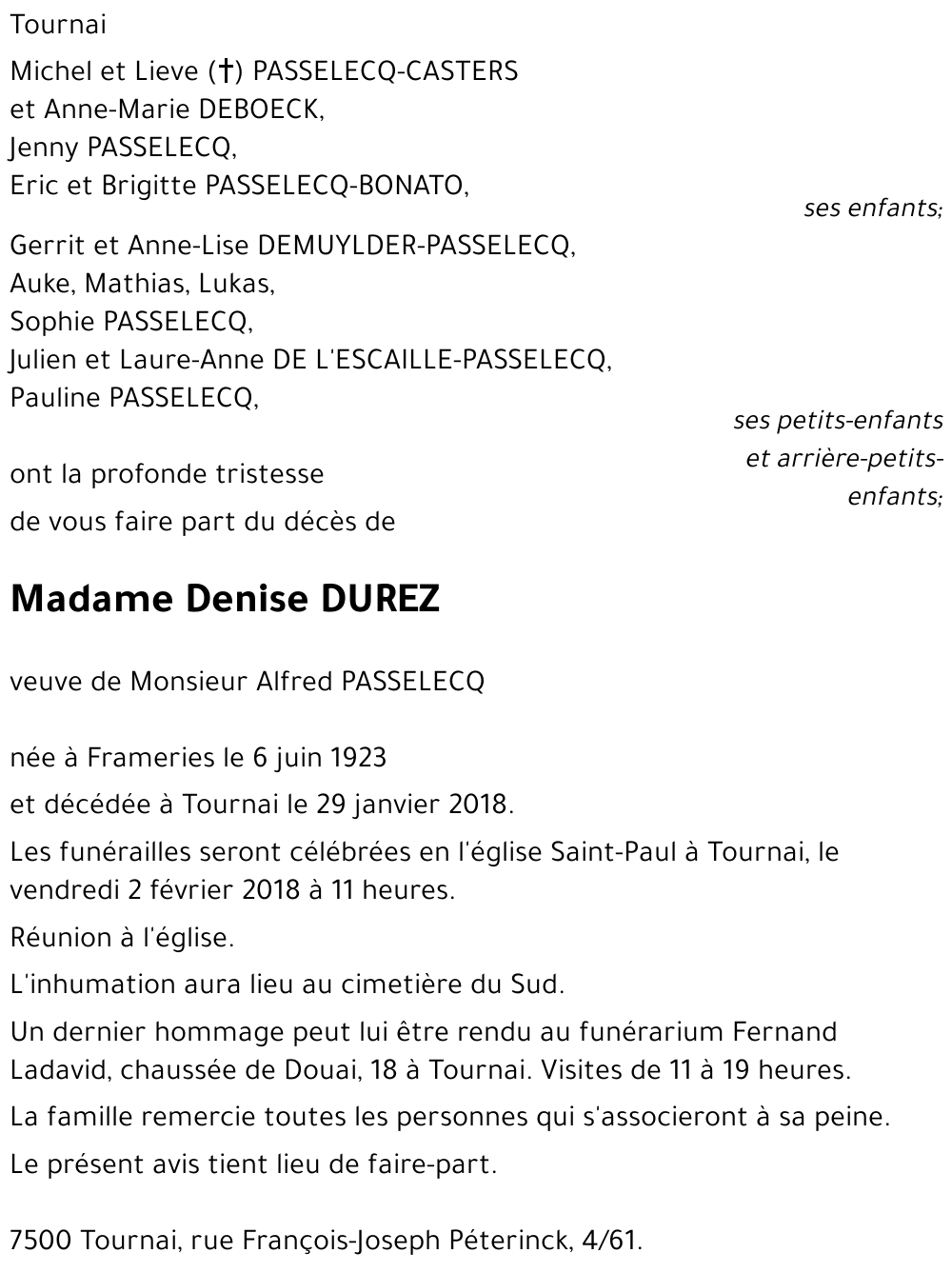 Denise DUREZ