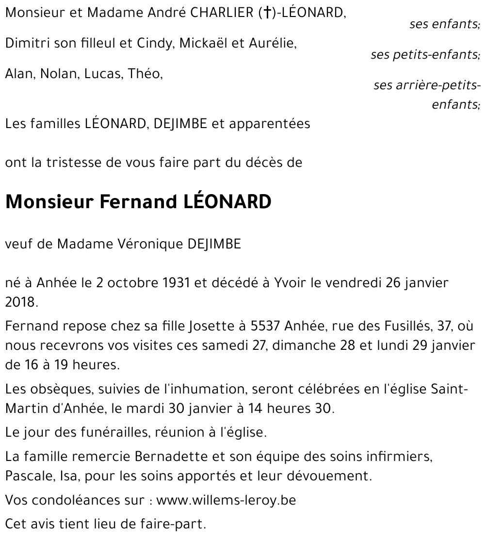 Fernand LÉONARD