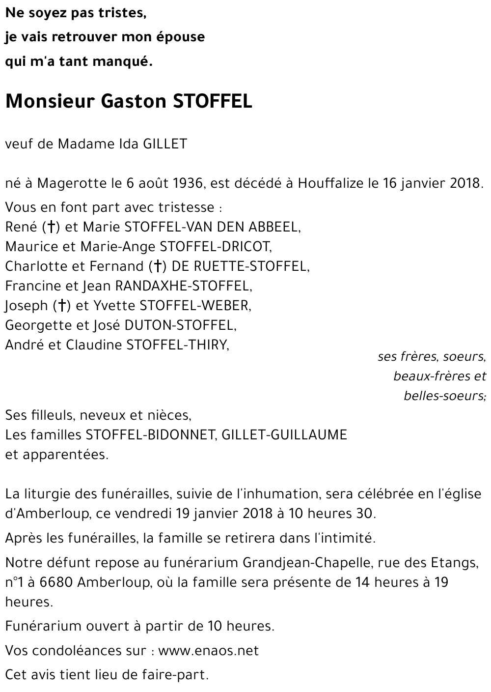 Gaston STOFFEL