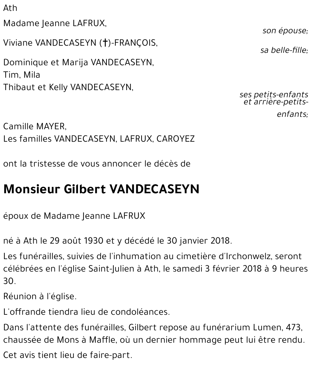 Gilbert VANDECASEYN