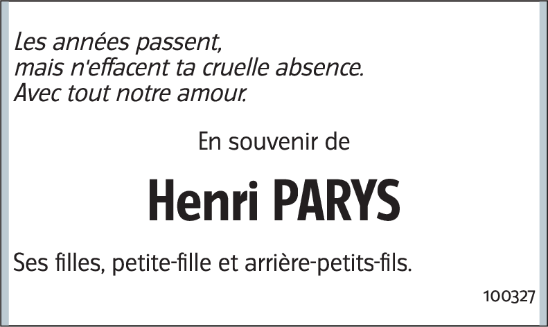 Henri PARYS