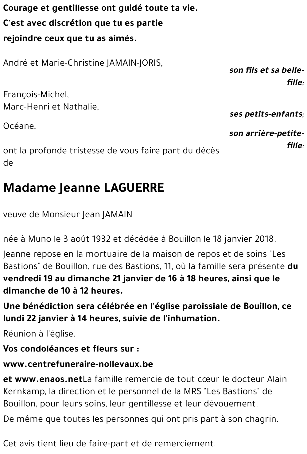 Jeanne LAGUERRE