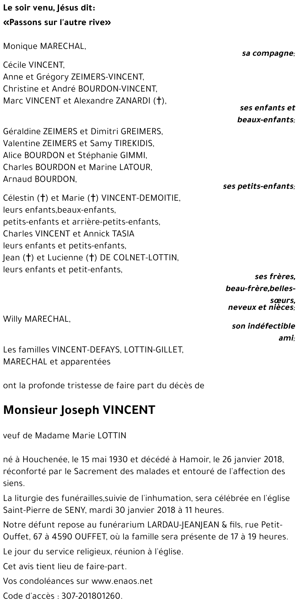 Joseph VINCENT