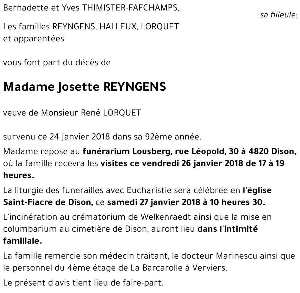 Josette REYNGENS